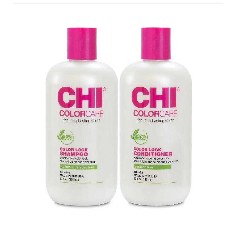 CHI ColorCare Color Lock Shampoo and Conditioner Set 12oz - NEW